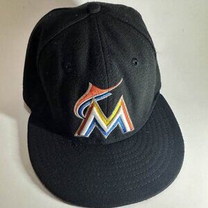 New Era 59FIFTY Fitted Hat - Miami Marlins Retro Style Logo